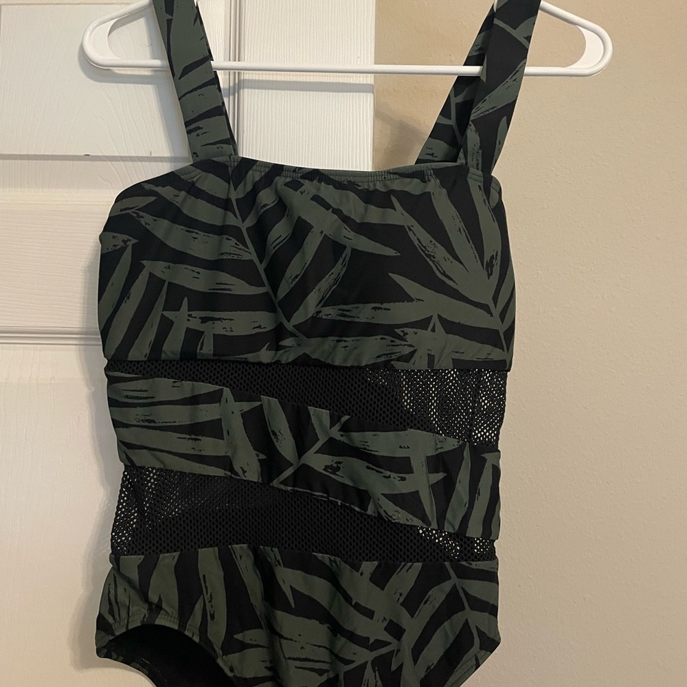 Swimwear with Leaf Pattern